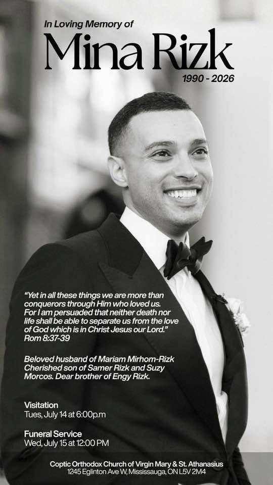 Mina Rizk Mississauga, ON Obituary-Death: Toronto Heathcare Community Mourn Respected Young Pharmacist